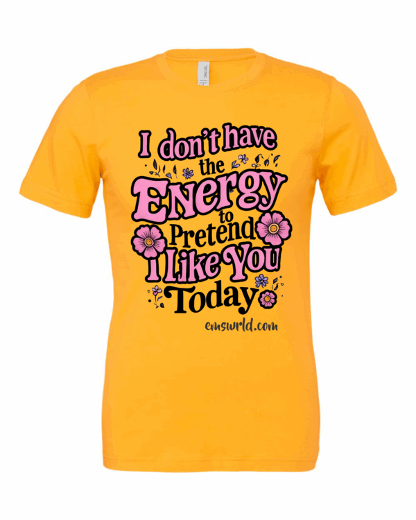 I Don't Have The Energy To Pretend I Like You Today Tee